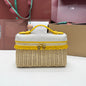 Loro Piana 2026 Extra Pocket L19 East-West Wicker Bag Canvas Calfskin