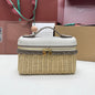 Loro Piana 2026 Extra Pocket L19 East-West Wicker Bag Canvas Calfskin