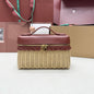 Loro Piana 2026 Extra Pocket L19 East-West Wicker Bag Canvas Calfskin