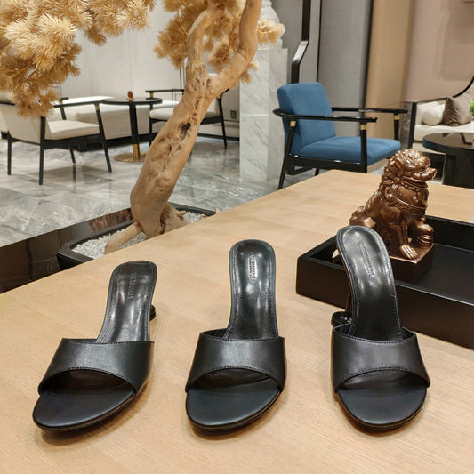 Balenciaga 26s High Heeled Sandals Black Sheepskin 681282
