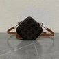 Celine 2026 Cube Box Bag 13.5cm Black Brown Canvas Calfskin 281832