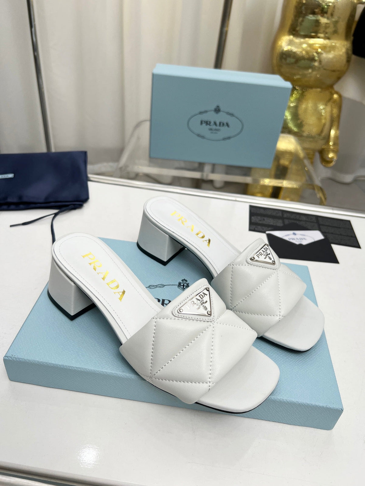 PRA EMBROIDERED SANDALS 45 WHITE LAMBSKIN