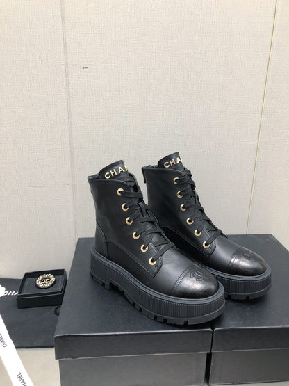 MARTIN SHORT BOOTS BLACK LAMBSKIN