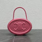 Celine 2026 Oval Minaudiere Cuir Triomphe Bag 14.5 Pink Leather