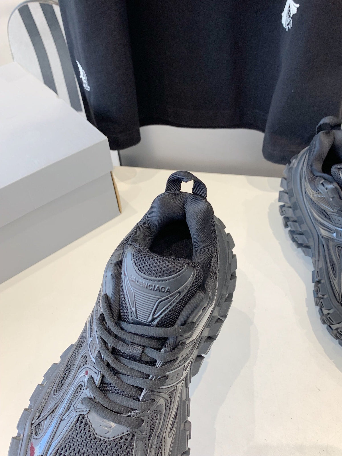CHUNKY SNEAKERS IN BLACK POLYURETHANE, POLYESTER AND NYLON