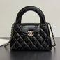Chanel 2026 Kelly Bag 19cm Quilted Black Patent Leather