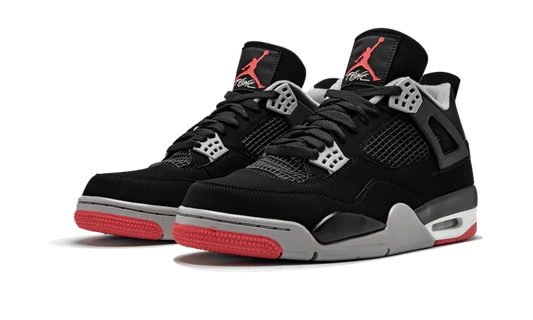 Nike Air Jordan 4 Black Gray Red Suede TPU