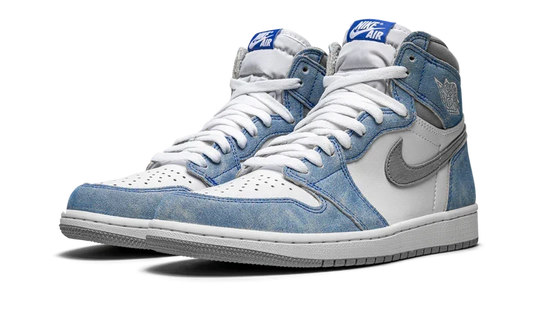 Nike Air Jordan 1 White Blue Suede Leather
