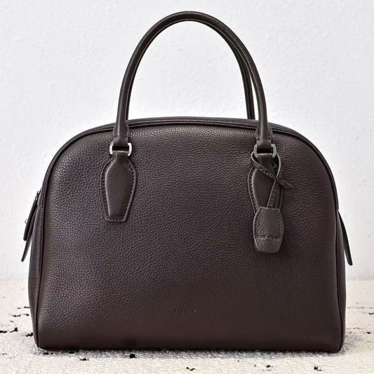 The Row 2026 Bag 32cm Dark Brown Leather