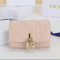 Dior 2026 My Dior Glycine Wallet 11cm Pink Cannage Lambskin