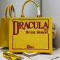 Dior 2026 Book Tote with Strap Yellow and Red Book Cover Embroidery