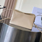 Celine 2026 Trio Flap Bag 22cm Beige Smooth Lambskin