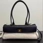 Chanel 2026 "Urban Essential" East West Bag 31cm Black Cream Tweed Calfskin