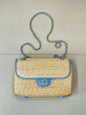 Chanel 2026 Flap Bag 23cm Beige Raffia And Lambskin