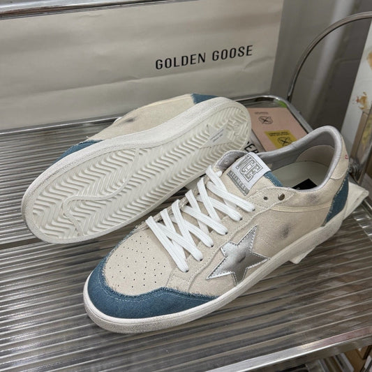 Golden Goose 2026 Ball Star Cream mix Blue Suede Denim