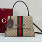 Gucci 2026 Paparazzo Bag 32cm Beige Red Green Canvas