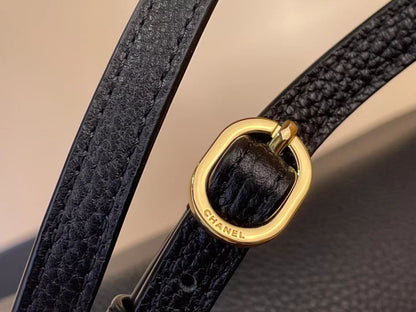 Chanel 2026 Maxi Flap Bag Black Grained Calfskin With Gold Hardware