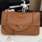 Chanel 2026 Maxi Flap Bag 38.5cm Camel Brown Grained Calfskin