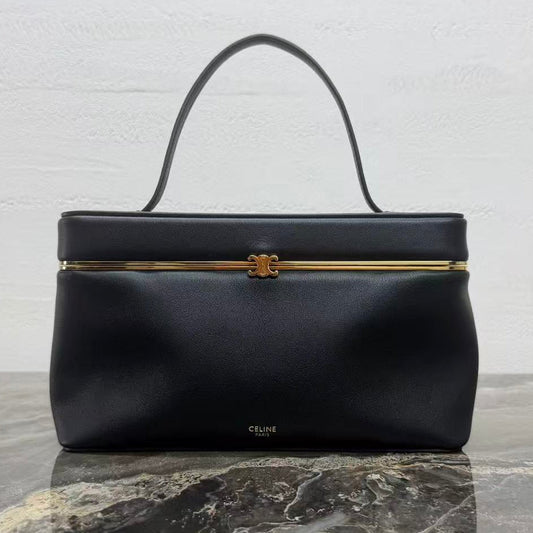 Celine 2026 Rectangle Bag 24.5cm Black Soft Calfskin