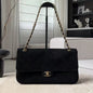 Chanel 2026 Maxi Flap Bag 32cm Black Suede Leather