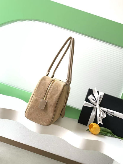 Chanel 2026 Large Bowling Bag 35.5cm Suede And Calfskin