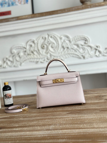 High-end Hermes 2026 Mini Kelly II 19cm Bag Epsom Leather 1