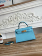 High-end Hermes 2026 Mini Kelly II 19cm Bag Epsom Leather 5
