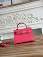 High-end Hermes 2026 Mini Kelly II 19cm Bag Epsom Leather 5