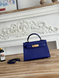 High-end Hermes 2026 Mini Kelly II 19cm Bag Epsom Leather 4