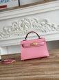 High-end Hermes 2026 Mini Kelly II 19cm Bag Epsom Leather 2