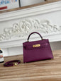 High-end Hermes 2026 Mini Kelly II 19cm Bag Epsom Leather 3