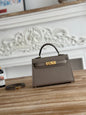 High-end Hermes 2026 Mini Kelly II 19cm Bag Epsom Leather 3