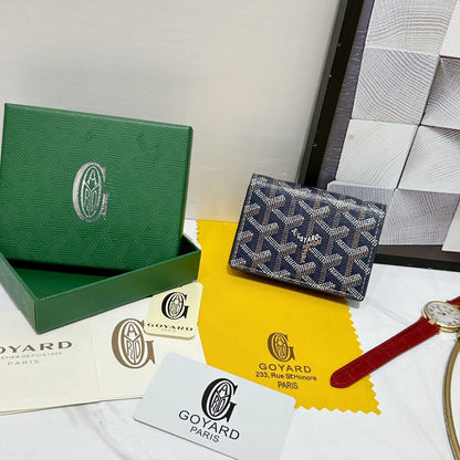 Goyard 2026 Malesherbes Card Holder 10.2cm Canvas Cowhide