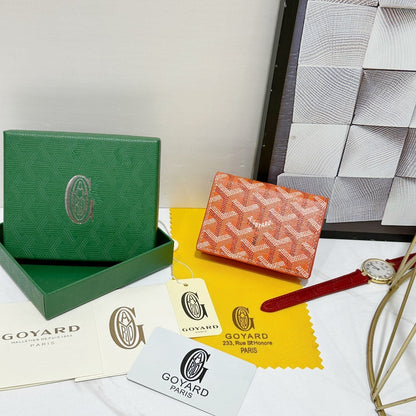 Goyard 2026 Malesherbes Card Holder 10.2cm Canvas Cowhide