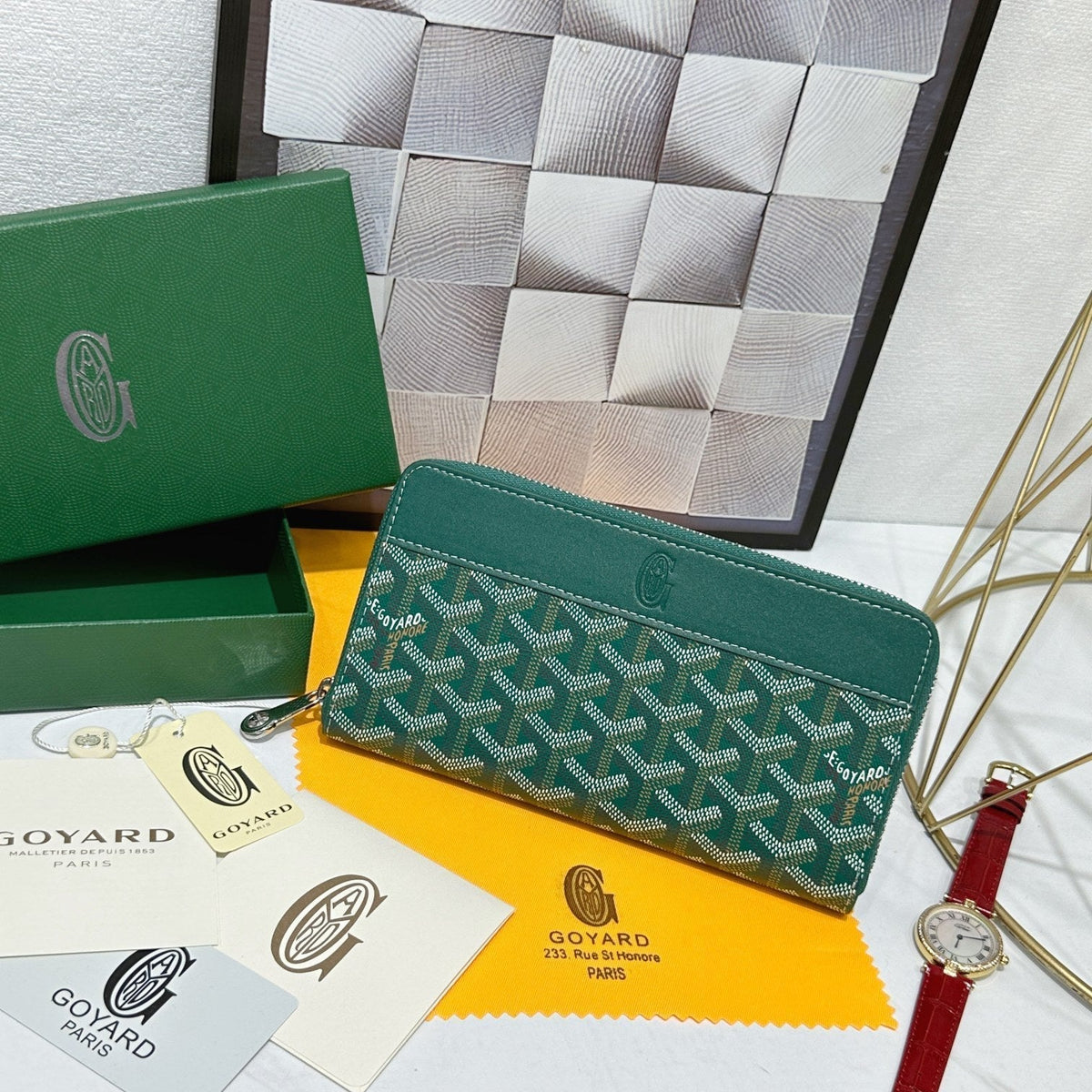 Goyard 2026 Mattignon Large Wallet 20cm Cowhide Canvas 138392