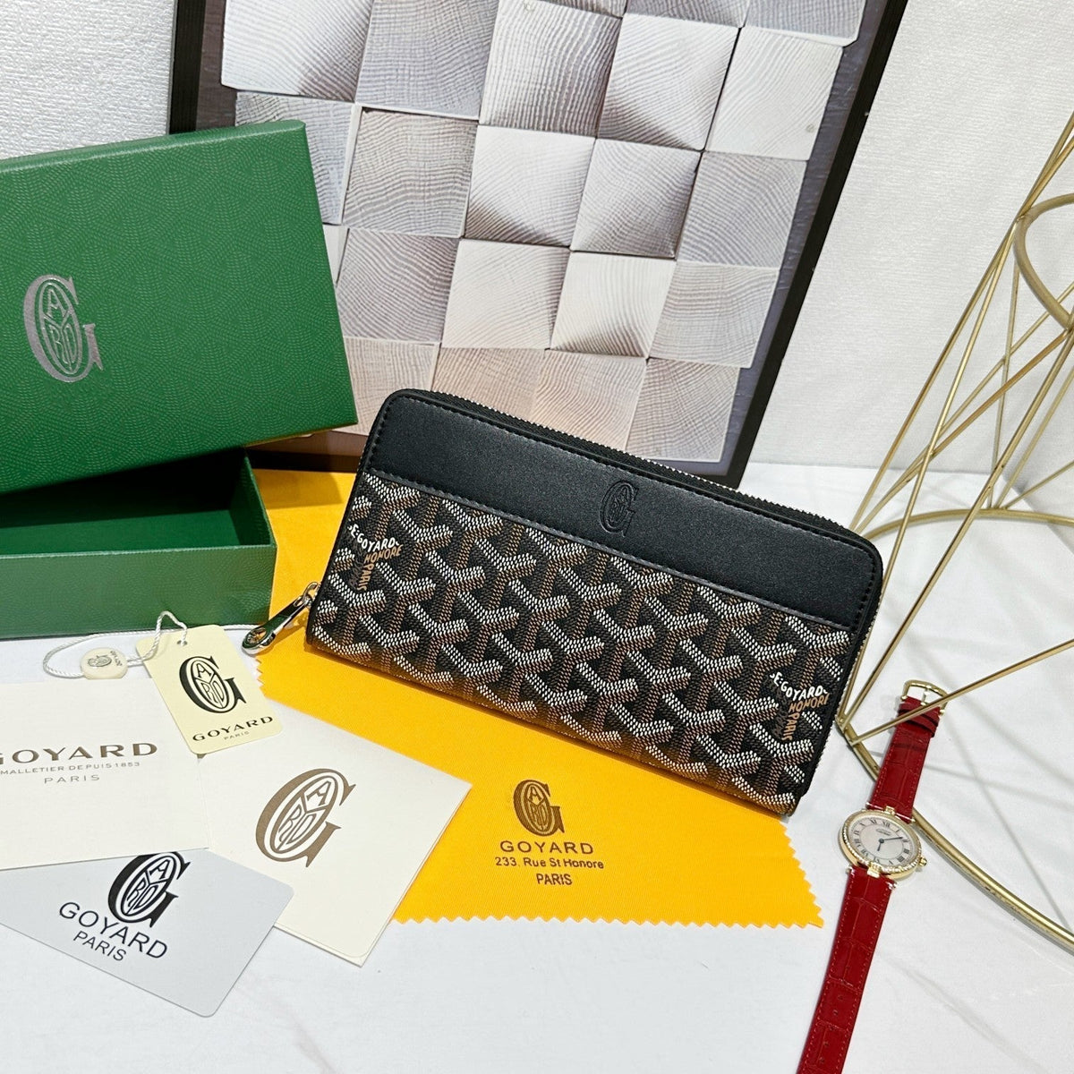 Goyard 2026 Mattignon Large Wallet 20cm Cowhide Canvas 138392