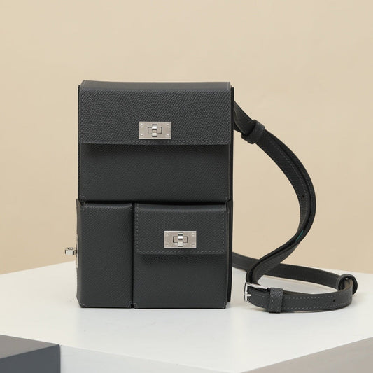 High-end Hermes 2026 Kelly Multipocket To Go Clutch 17.5cm Epsom Leather