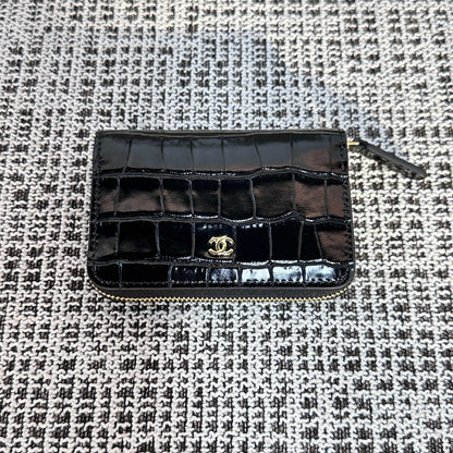 Chanel 2026 Wallet Multicolors Crocodile Embossed Leather