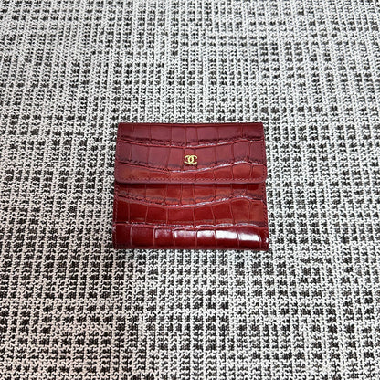 Chanel 2026 Wallet Multicolors Crocodile Embossed Leather