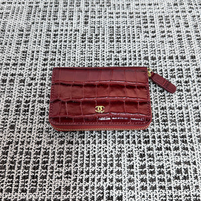 Chanel 2026 Wallet Multicolors Crocodile Embossed Leather