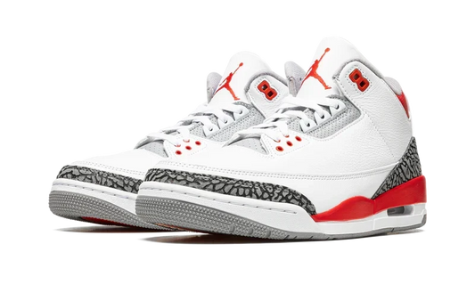 Nike Air Jordan 3 Fire Red White Gray Cowhide