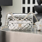 Chane 2026 Flap Mirror Bag Gold And Silver Metallic Calfskin