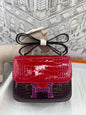 High-end Hermes 2026 Constance Bag 19cm Glossy Crocodile Leather