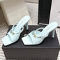 Chanel 2026 High-Heeled Crocodile-Patterned Sandal Leather 930661