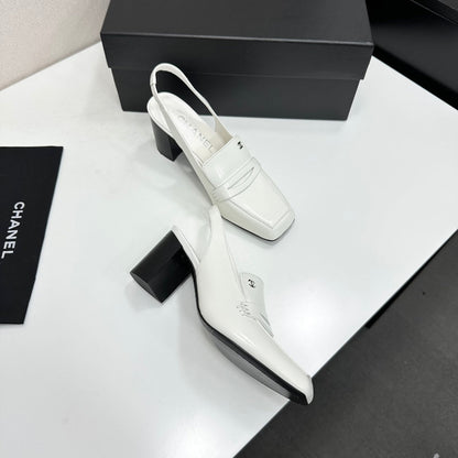 Chanel 2026 Square Toe Chunky Shoes 70mm Suede Leather 944667
