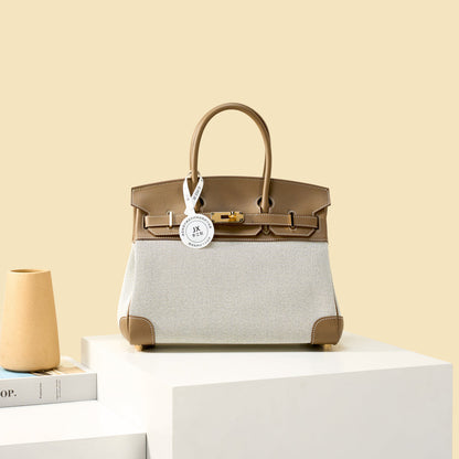 High-end Hermes 2026 Birkin 30cm Bag Canvas/Swift Leather