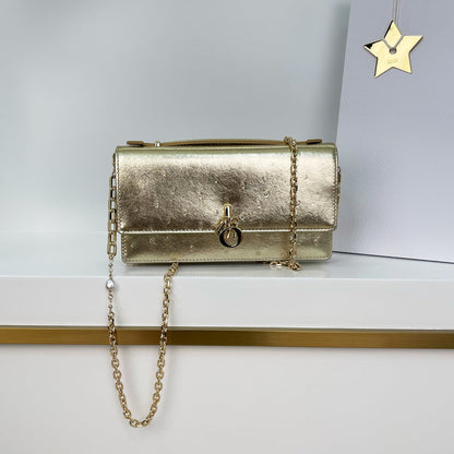 Dior 2026 Pearl Clutch Bag 21cm Leather