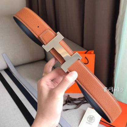 HERM Constance Belt Buckle & Brown Clemence 38 MM Strap