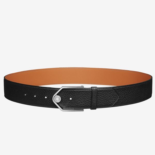 HERM Black Licol 40 MM Reversible Leather Belt