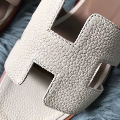 HERM Oran Sandals In Beton Clemence Leather